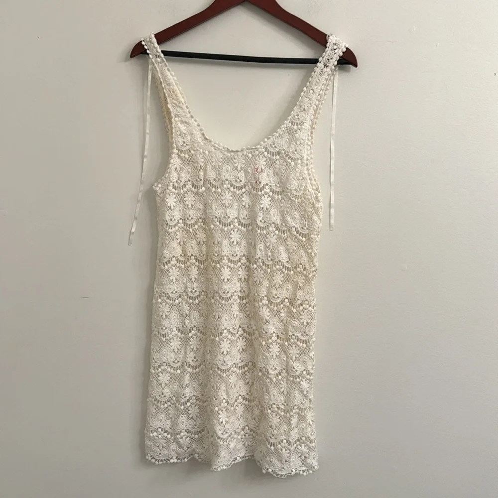 Victorias Secret Beach Sexy White Crochet Swim
Coverup sz L - Picture 6 of 8